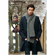 Rico Essentials Soft Merino Aran Knitting Pattern 647 Brioche Scarf, Hat & Scarf