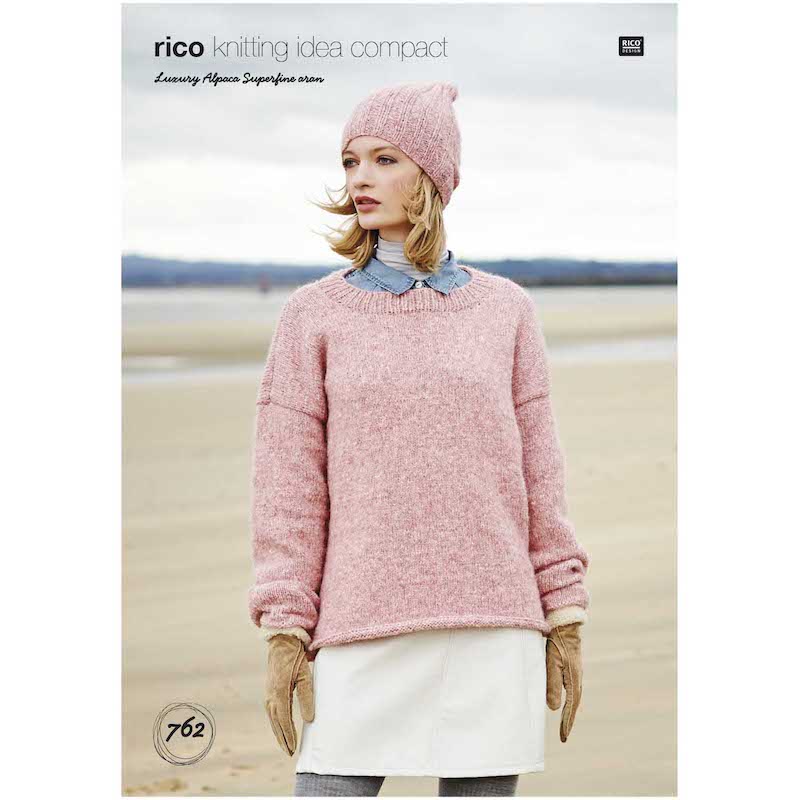 Rico Luxury Alpaca Superfine Aran 762 Sweater & Hat