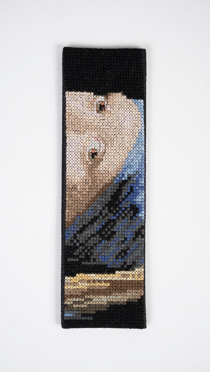 Girl With a Pearl Earring by Johannes Vermeer, Advanced Bookmark Cross Stitch Kit
