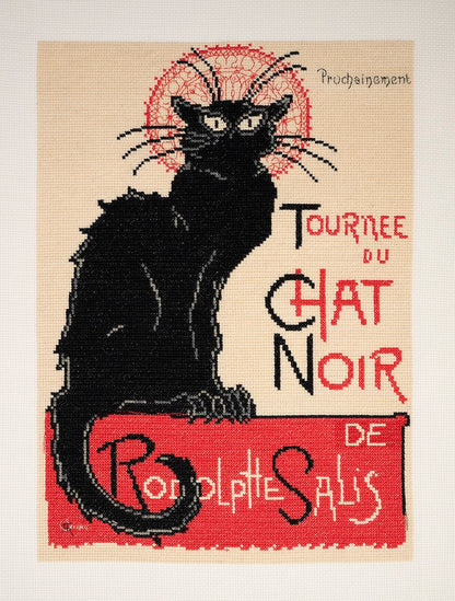 Tour of the Black Cat by Théophile-Alexandre Steinlen, advanced Cross Stitch Kit
