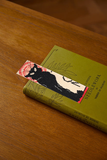 Tour of the Black Cat by Théophile-Alexandre Steinlen, Advanced Bookmark Cross Stitch Kit