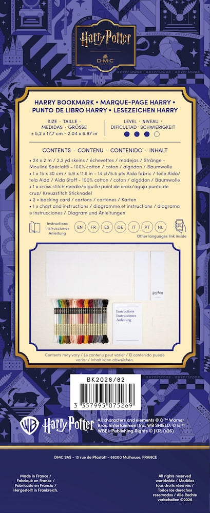 DMC Harry Potter™ Cross Stitch Bookmark Kit
