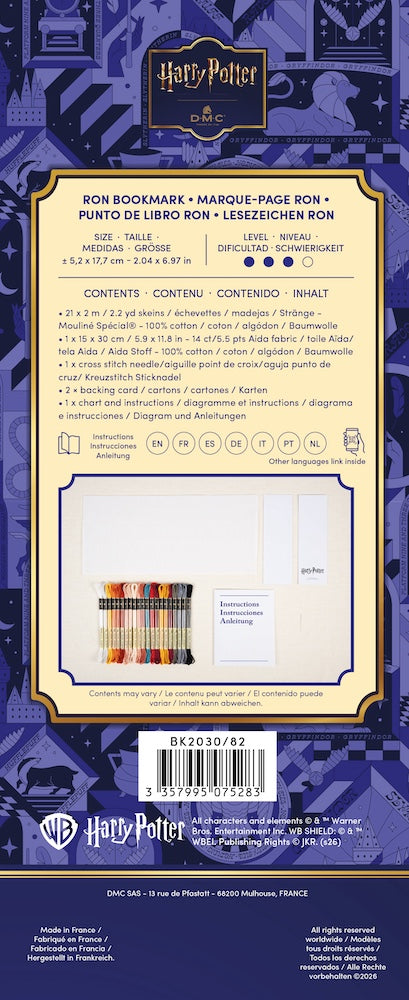DMC Ron Weasley™ Cross Stitch Bookmark Kit