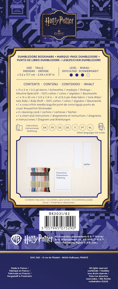 DMC Albus Dumbledore™ Cross Stitch Bookmark Kit