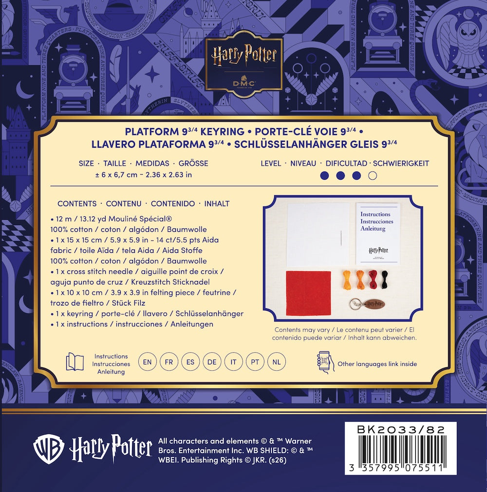DMC Platform 9 ¾ Keyring Cross Stitch Kit