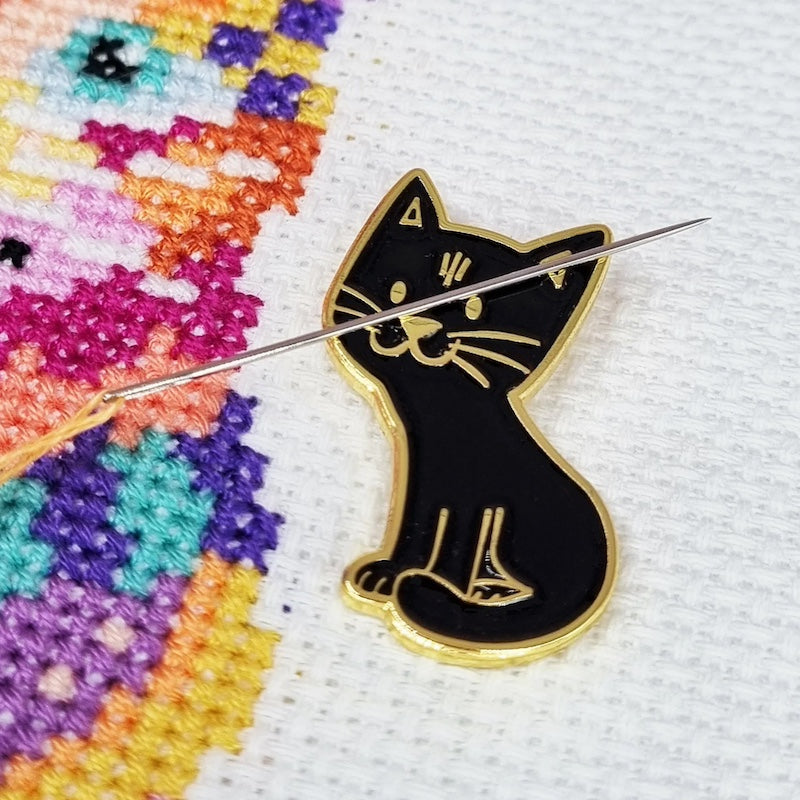 Meloca Designs Black Cat Needle Minder