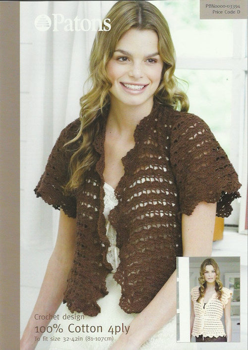 Patons No. 03394 4ply Crochet Cardigan and Vest