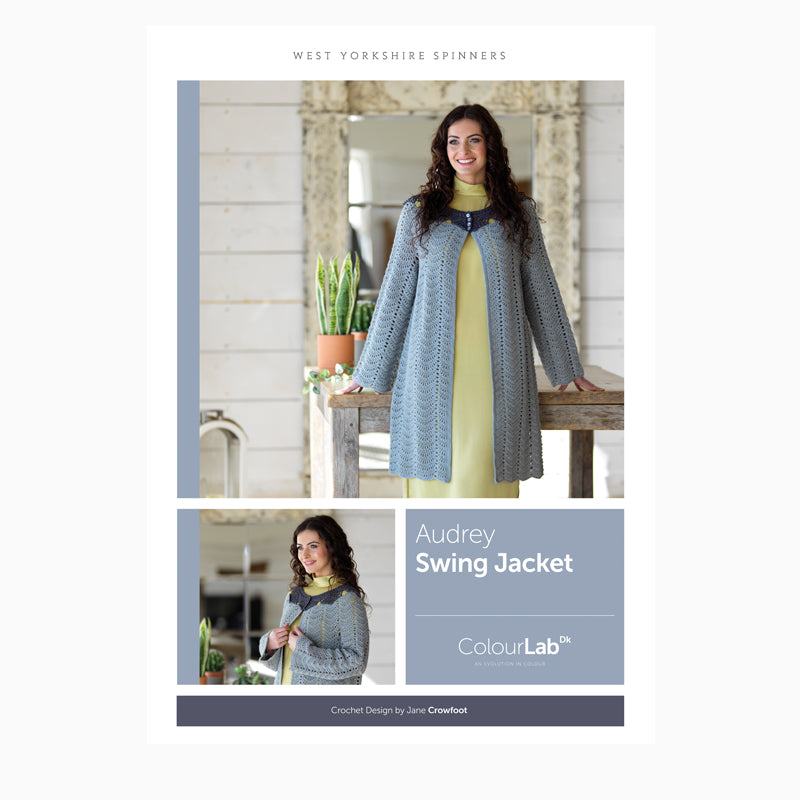 WYS ColourLab Audrey Swing Jacket Crochet Pattern - valleywools