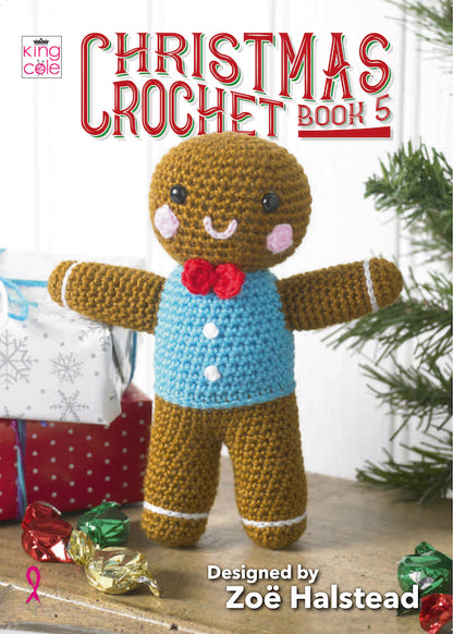 King Cole Christmas Crochet Book 5 designed by Zoe Halstead