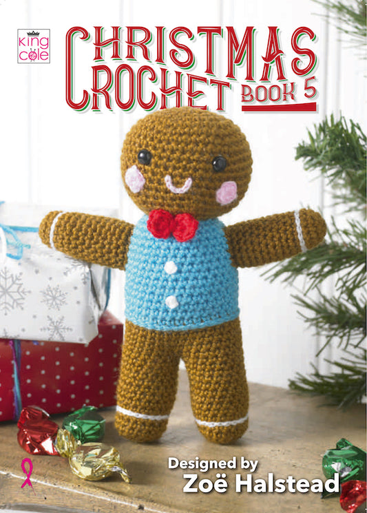 King Cole Christmas Crochet Book 5 designed by Zoe Halstead