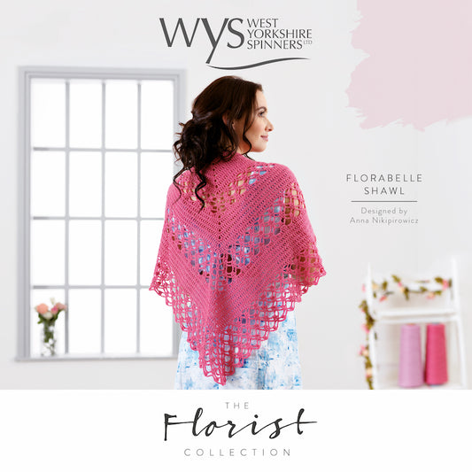 WYS The Florist Collection Florabelle Crochet Shawl Pattern - valleywools