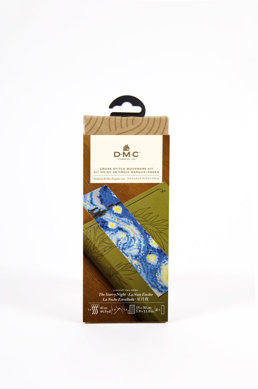 DMC The Starry Night by Van Gogh Cross Stitch Bookmark Kit