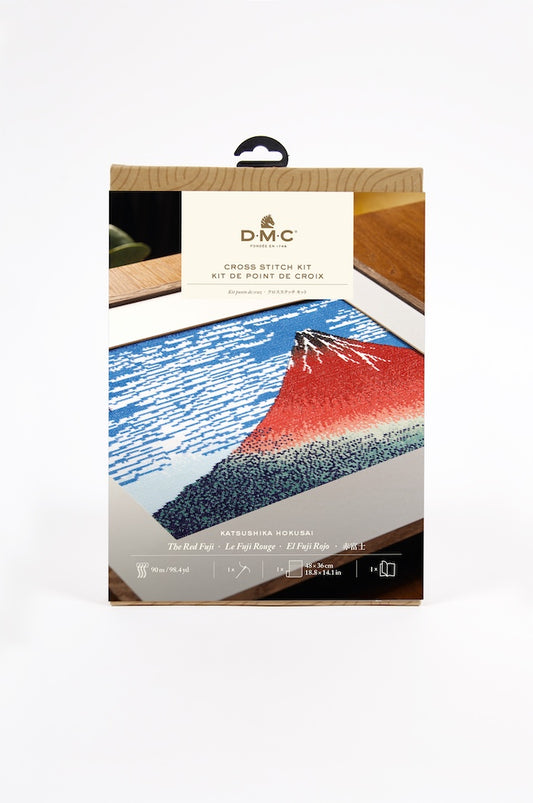 DMC The Red Fuji by Katsushika Hokusai Cross Stitch Kit