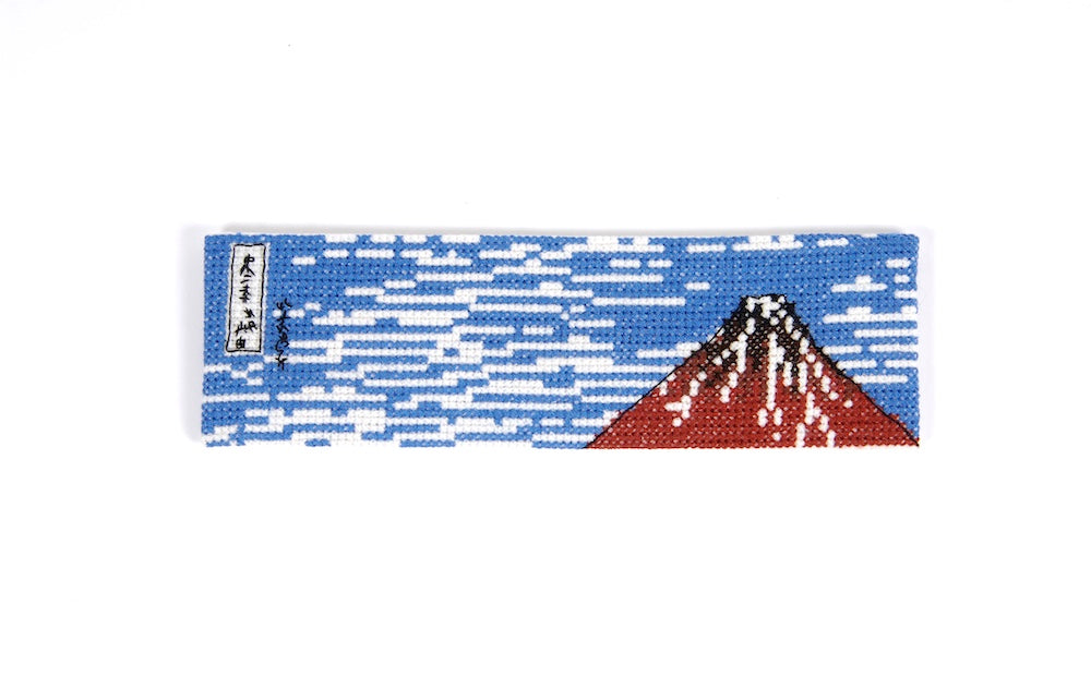 DMC The Red Fuji by Katsushika Hokusai Cross Stitch Bookmark Kit