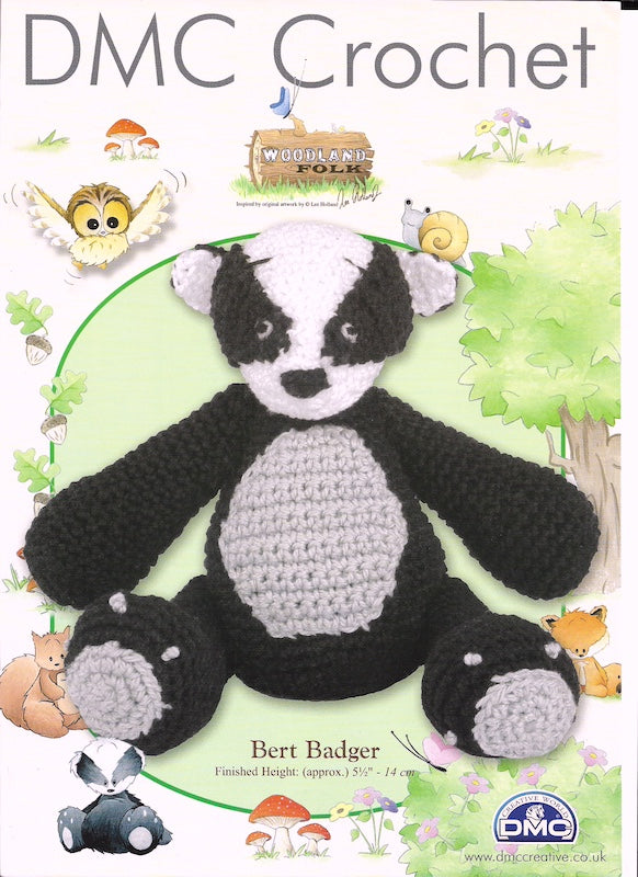 DMC Crochet Petra 3 - Woodland Folk - Bert Badger