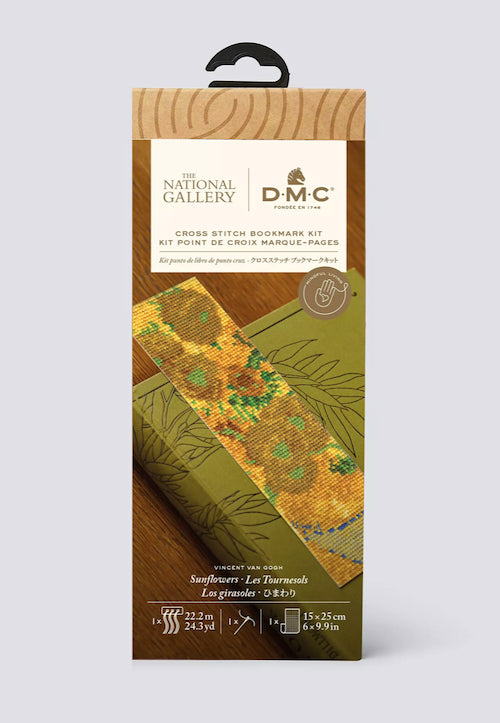 DMC Sunflower Bookmark Cross Stitch Kit by Van Gogh