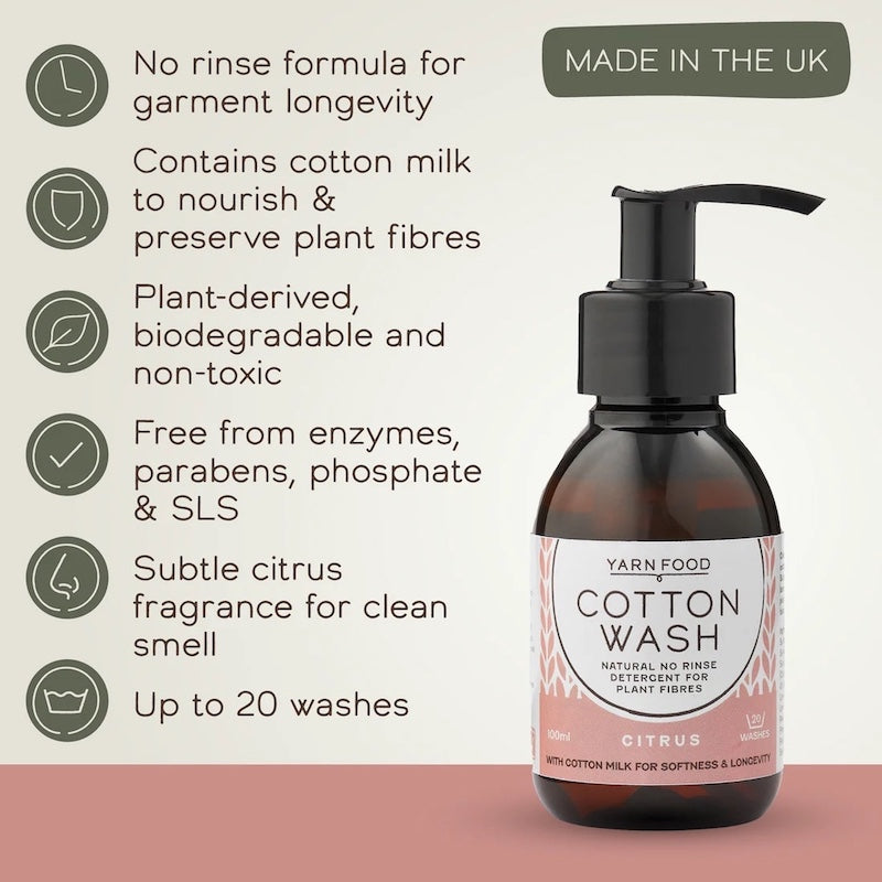 Yarn Food Cotton Wash Mini 100mls