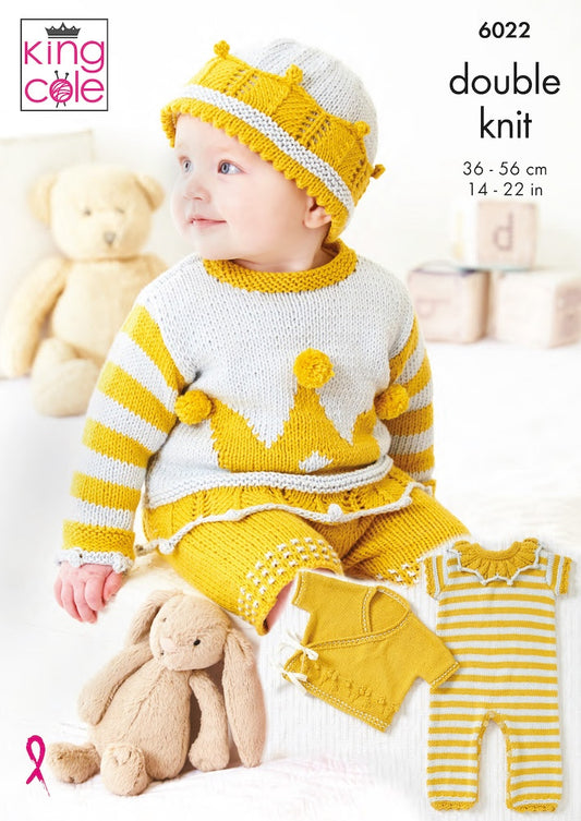 King Cole Pattern 6022 Baby Set DK