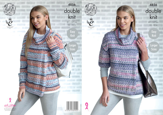 King Cole Pattern No. 4856 Ladies' Cardigan (DK)