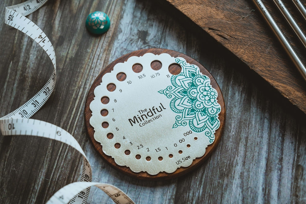 Knit Pro Sterling Silver Plated Metal Needle Gauge (The Mindful Collection)