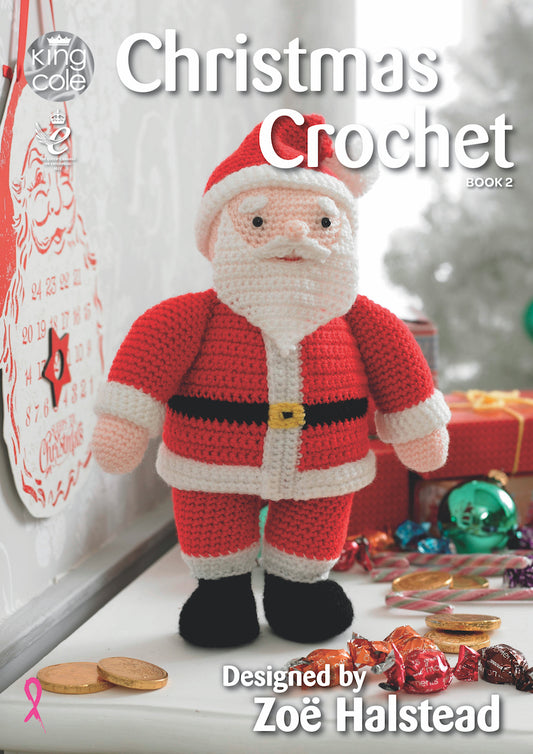 King Cole Christmas Crochet Book 2 designed by Zoe Halstead