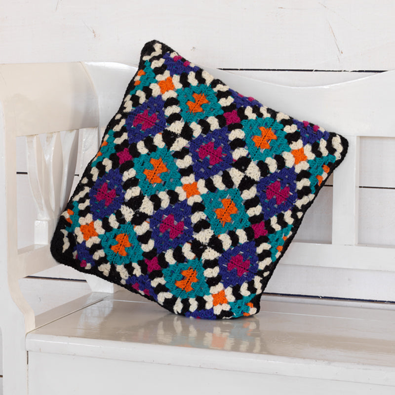 WYS ColourLab Liquorice Rose Blanket and Cushion Crochet Pattern - valleywools