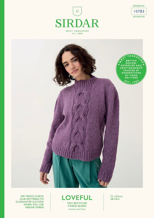 Sirdar Loveful Knitting Pattern 10783 Puff Sleeve Sweater