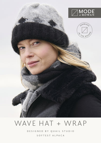 Mode at Rowan Wave Hat & Wrap Knitting Pattern