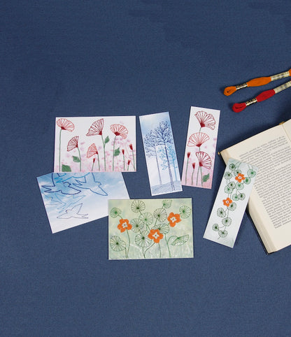 Nature - Easy Embroidery Cards Kits by Nathalie Weinzaepflen