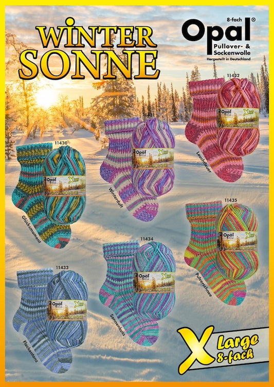 Opal X-Large Wintersonne 8ply Sock Wool