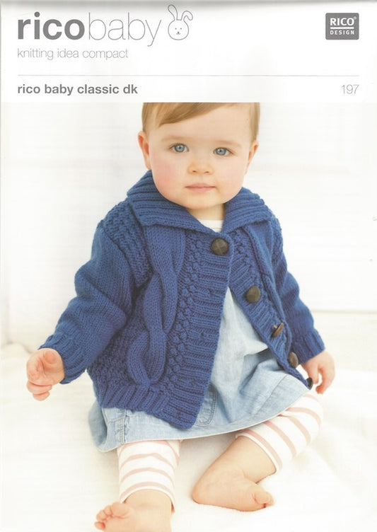 Rico Baby DK Knitting Pattern 197 Babies Cardigans