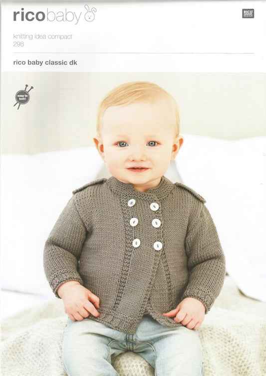 Rico Baby Knitting Pattern 298 Cardigans (DK)