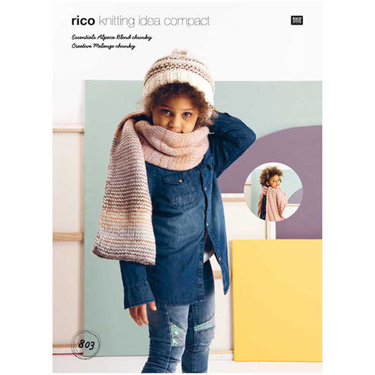 Rico Chunky Pattern 803 Shawl,Scarf & Hat