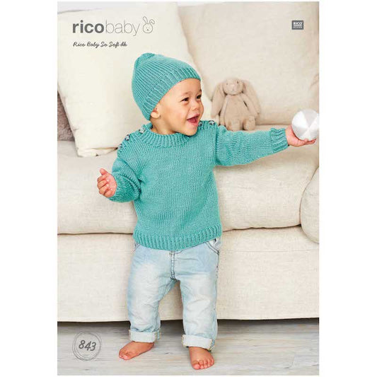 Rico Baby So Soft DK 843 Sweater & Hat