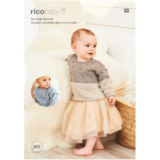 Rico Baby Knitting Pattern 923 Sweaters DK