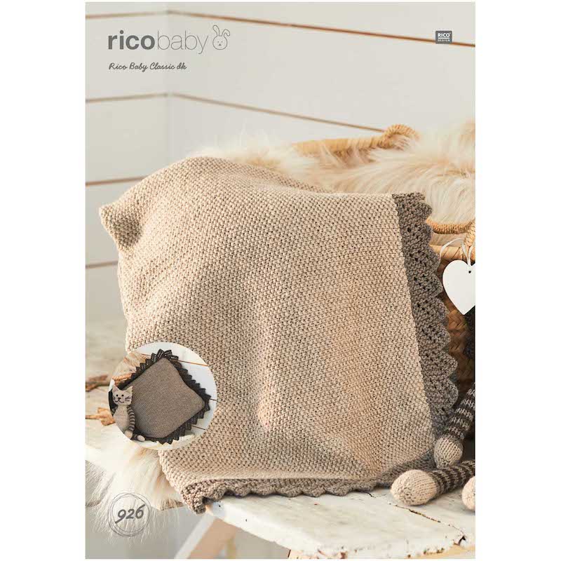 Rico Baby Knitting Pattern 926 Blanket & Pillow (DK)