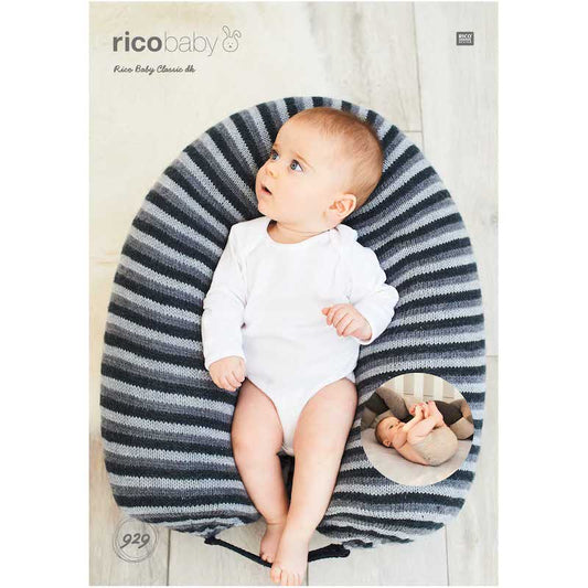 Rico Baby Knitting Pattern 929 Mum, Baby Pillow & Cot Bumper (DK)