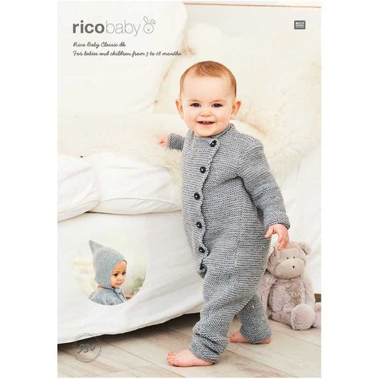 Rico Baby Knitting Pattern 930 Onesie & Hat (DK)