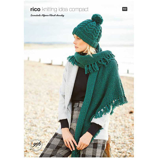 Rico Essential Alpaca Blend Chunky 956 Hat and Shawl
