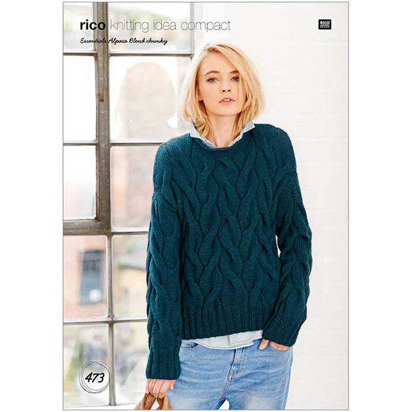 Rico Essential Alpaca Blend Chunky Pattern 473 Sweater/Cardigan