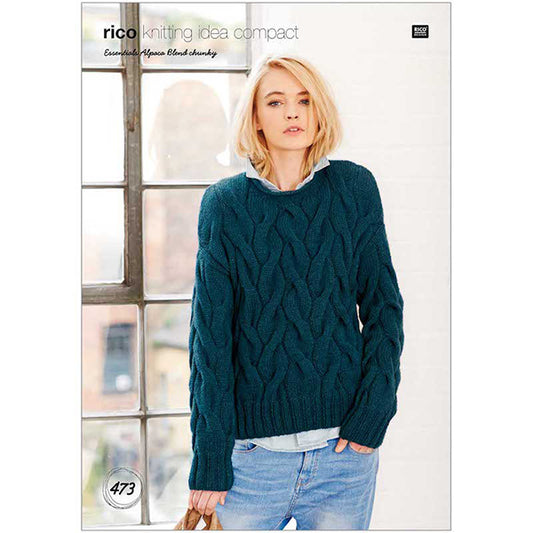 Rico Essential Alpaca Blend Chunky Pattern 473 Sweater/Cardigan