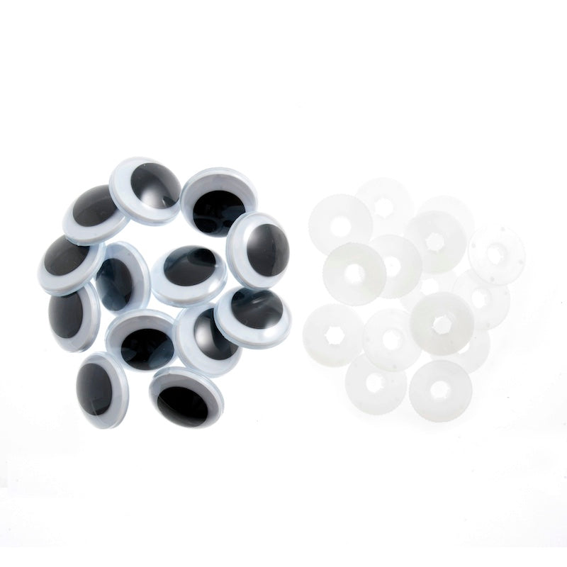 Safety Googly Toy Eyes, Black 12mm