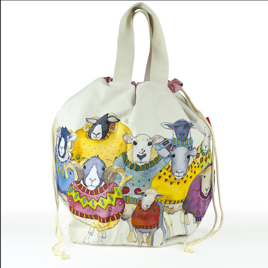 Emma Ball Sheep in Sweaters Large Bucket Bag