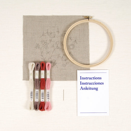 Indiennes Flowers Embroidery Kit by Marie Dominique Procureur
