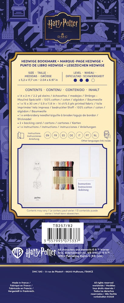 DMC Hedwig™ Embroidery Bookmark Kit