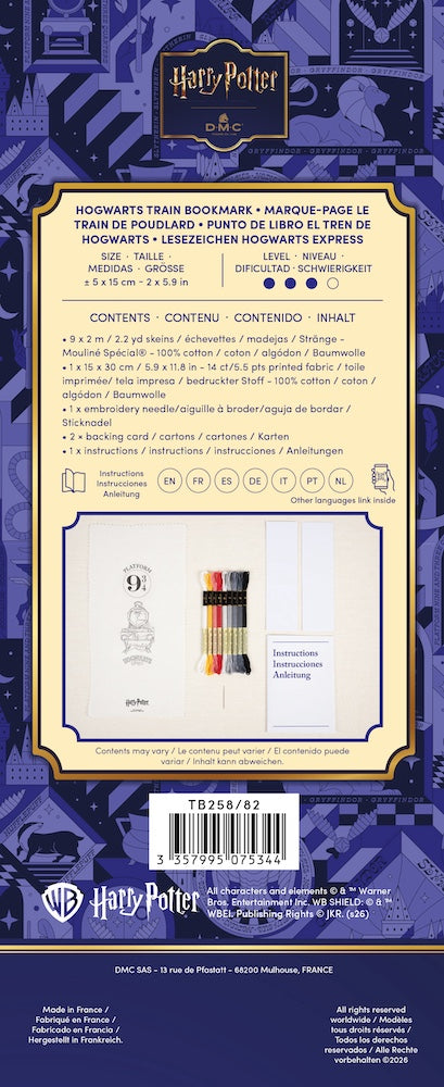 DMC Hogwarts Express Embroidery Bookmark Kit