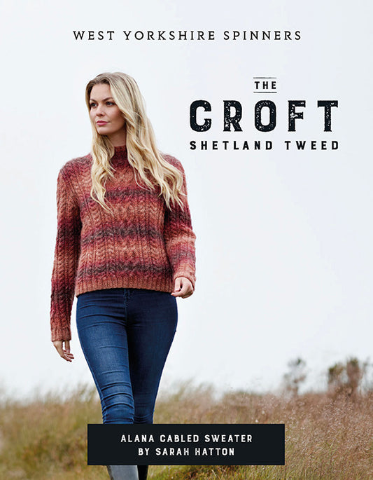 WYS The Croft Wild Shetland Aran Roving Alana Cabled Sweater - valleywools