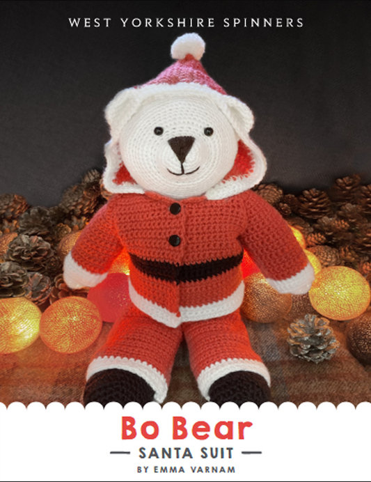 WYS Bo Bear Santa Suit Crochet Pattern - valleywools