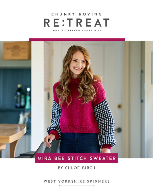 WYS Re:Treat Pattern - Mira Bee Stitch Sweater by Chloe Birch - valleywools