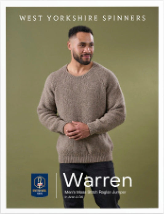 WYS Warren, Mens Moss Stitch Raglan Jumper